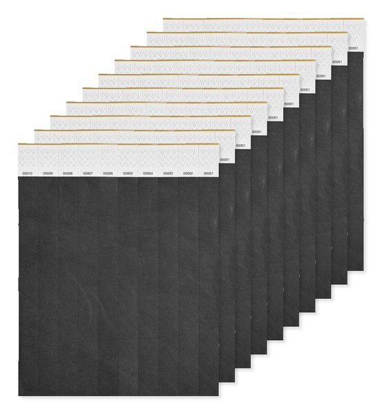 Pack of 100 GiftRetail MO8942 - Durable Tyvek Event Wristbands - Pack of 10