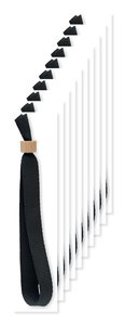 Förpackning med 10 GiftRetail MO6706 - FIESTA RPET festivalarmband