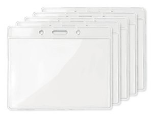 Förpackning med 5 GiftRetail MO8599 - BADGY Plastficka 10cmx8cm