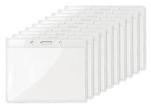 Förpackning med 10 GiftRetail MO8599 - BADGY Plastficka 10cmx8cm