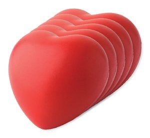 Förpackning med 50 GiftRetail IT3459 - LOVY Anti-stress hjärta
