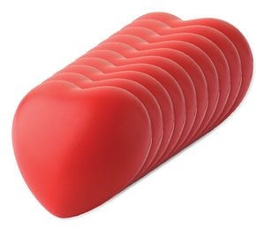 Förpackning med 100 GiftRetail IT3459 - LOVY Anti-stress hjärta