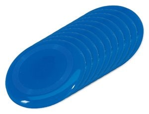 Förpackning med 10 GiftRetail KC1312 - SYDNEY Högkvalitativ Frisbee för Utomhuslek 23 cm