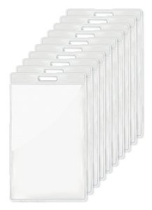 Förpackning med 10 GiftRetail MO8600 - BADGO Plastficka 7,5cmx12,5
