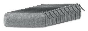Förpackning med 10 GiftRetail MO9819 - PENLO Pennfodral i RPET-filt