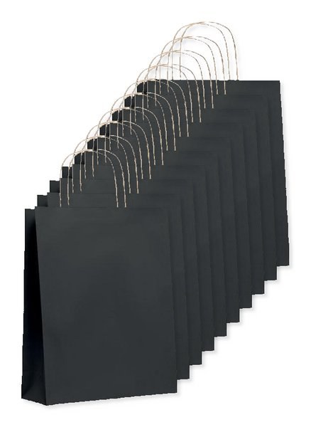 Pack of 10 GiftRetail MO6173 - PAPER TONE M Eco-Friendly Medium Recycled Gift Bag 90gsm