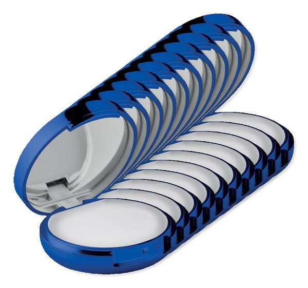 Förpackning med 100 GiftRetail MO9374 - DUO MIRROR läppcerat med spegel
