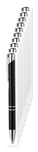 Förpackning med 100 GiftRetail MO8893 - BERN Elegant Aluminium Kulspetspenna med Blått Bläck