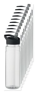 Förpackning med 10 GiftRetail MO6467 - ALABAMA RPET flaska med fliplock 650ml