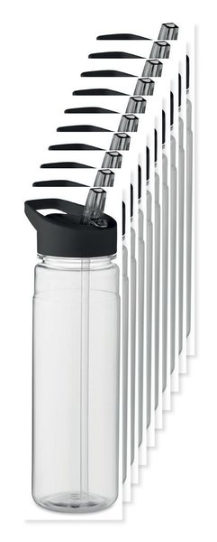 Förpackning med 100 GiftRetail MO6467 - ALABAMA RPET flaska med fliplock 650ml