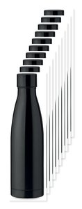 Förpackning med 10 GiftRetail MO9812 - BELO BOTTLE Metallflaska dubbelvägg koppar