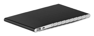 Förpackning med 100 GiftRetail MO8735 - POWERFLAT Aluminium powerbank 4000 mAh