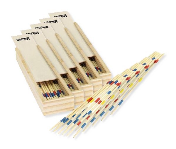 Förpackning med 5 Goya 39038 - Mikado Spel med 41 Trädelar i Låda MIKADO