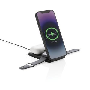 Swiss Peak P308.54 - Swiss Peak RCS rPU 15W  3-in-1 magnetic wireless charger