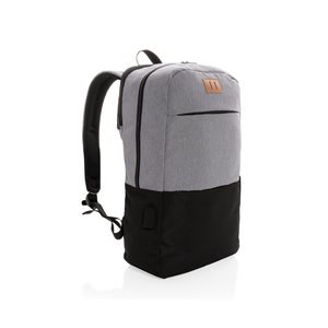 XD Collection P760.05 - Modern 15.6" USB & RFID laptop backpack PVC free