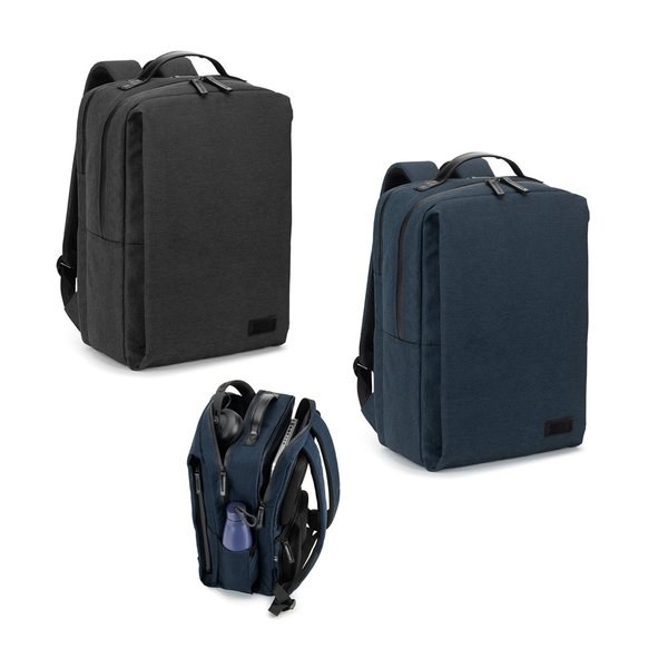 Laptopryggsäck (17 tum) tillverkad av högdensitets 600D återvunnen polyester (20L) - Egotier 92542